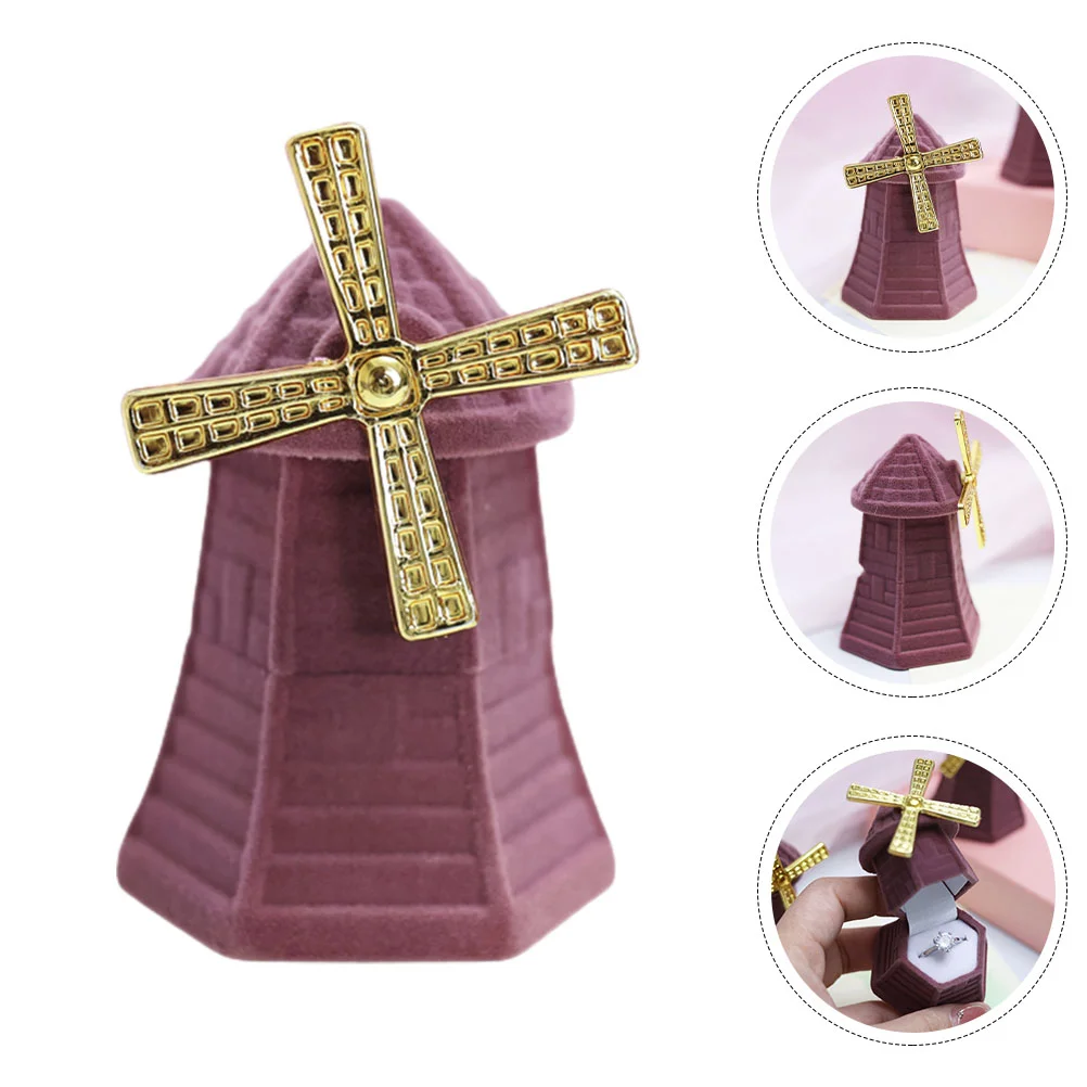 

Wedding Ring Storage Box Engagement Proposal Windmill Ring Box Ring Display Holder