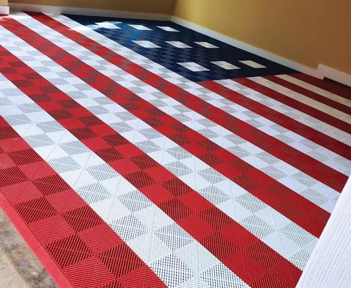 Профессиональный Прочный напольная плитка для гаража ПВХ оптовая цена Съемный