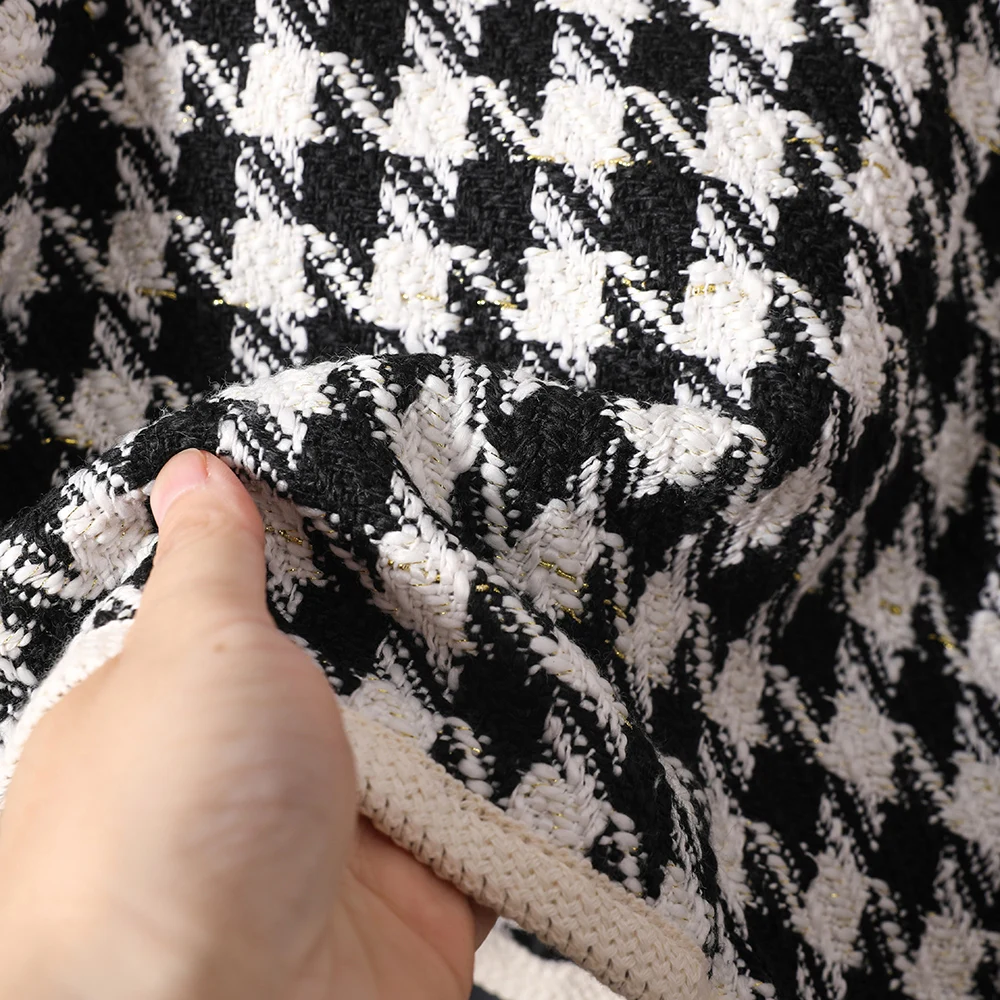 Одежда для маленьких девочек черно-белый комплект в клетку пальто из 90% хлопка с