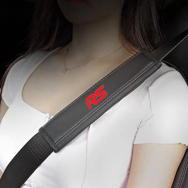 Наплечные чехлы из кожи наппа для ремня безопасности 2 шт. интерьер Honda RS эмблема