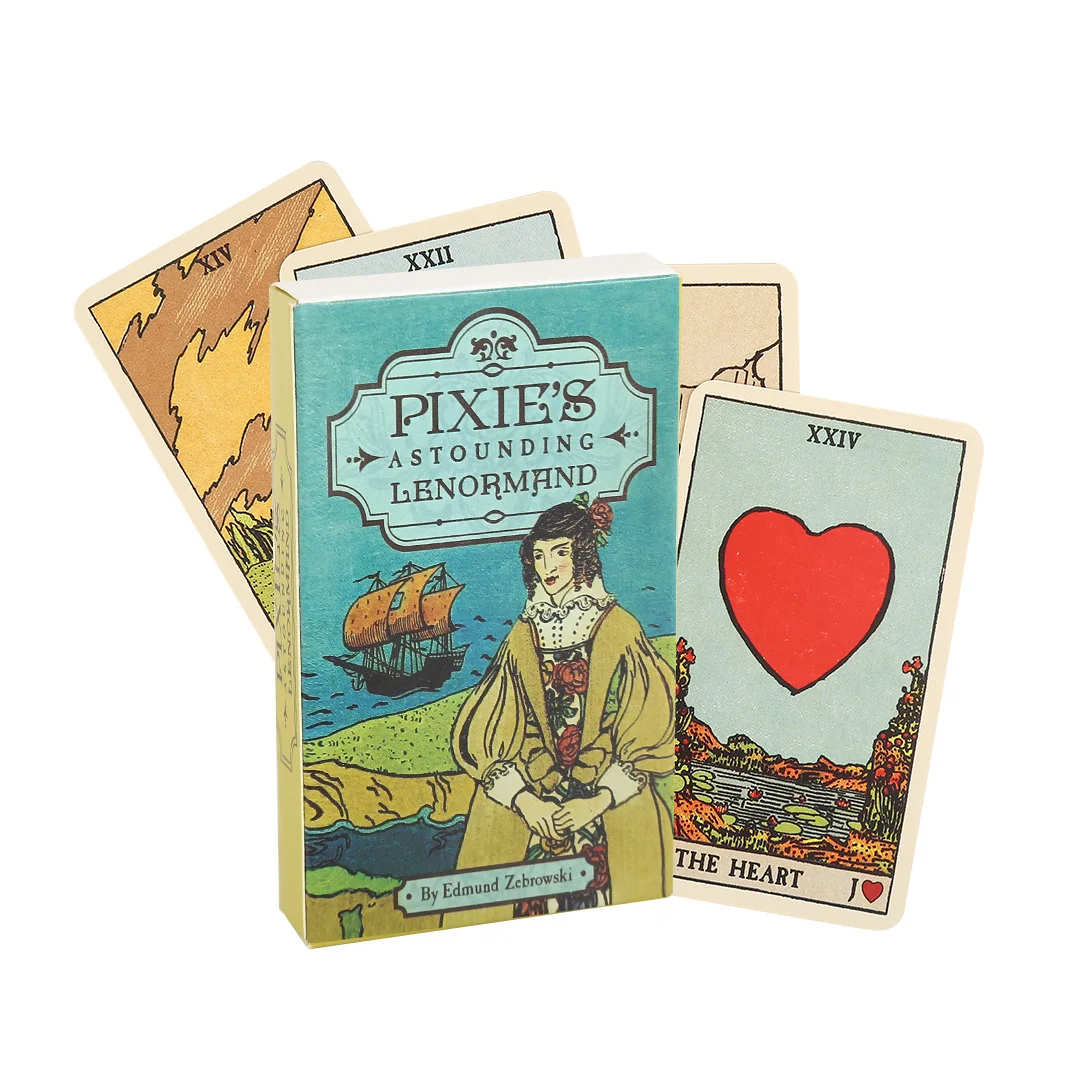 

PIXIE'S Astounding Lenormand Oracle Cards Psychic Family Party Playing Cards for Adults and Children Dobble Divination Card