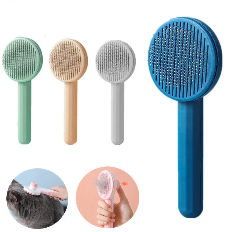 

Cat Comb Cat Brush Dog Comb Hair Removes Pet Hair Comb Self Cleaning Slicker Brush For Cats Removes Tangled Hair Pet Accessories