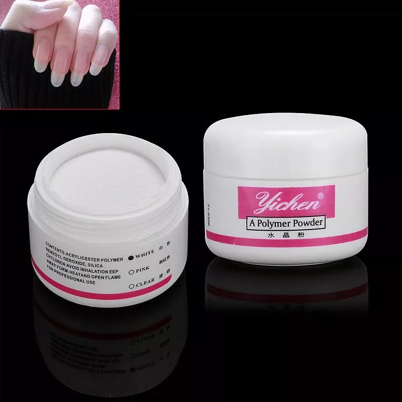 

3colors Acrylic Powder 3D Nail Glitter Clear Pink White Crystal Powder Manicure Pigment Dust Polish Acrylic Powder for Nail