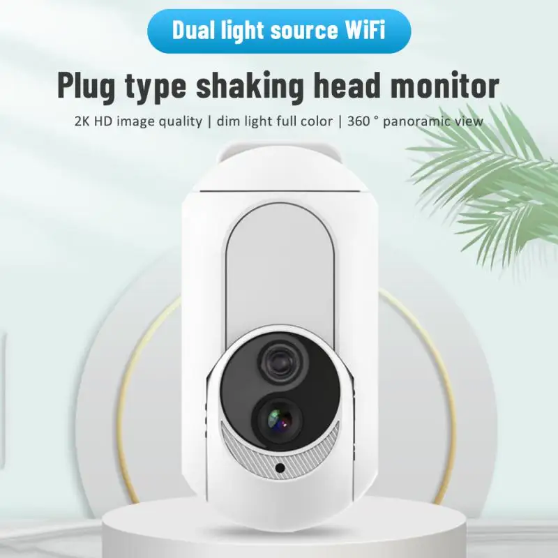 

1pc 1080p Tuya Cameras Monitor Night Vision 360 Degrees Wifi Surveillance Cameras Wifi Survalance Camera Plug Type Security