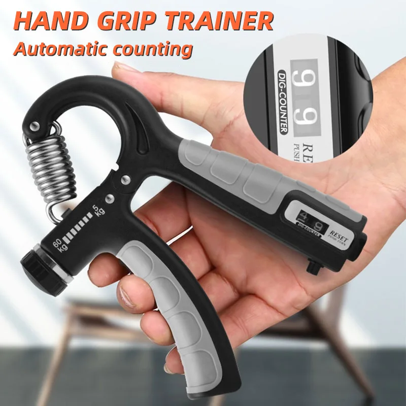 

5-60 кг регулируемые рукоятки со счетной пружинной рукояткой сила запястья мышцы руки реабилитация пальцев тренировка упражнения фитнес