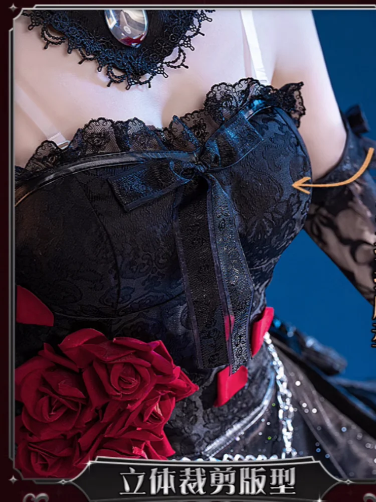 Ада Месмер Косплей Identity V Аниме Женское Сексуальное Черное Платье Костюм