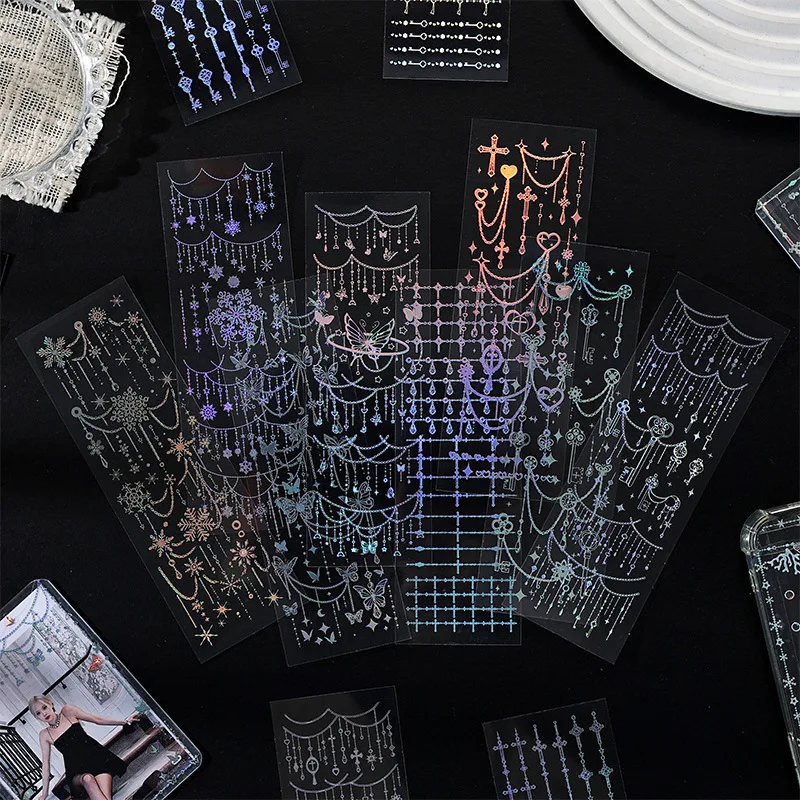 

4 pcs/pack PET Stickers Creative Decorative Journal Stick Labels Scrapbooking material Planner DIY Junk Journal Supplies