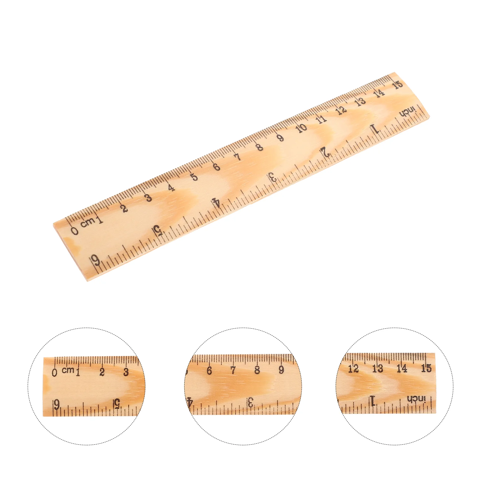 

20 Pcs Kids Ruler Wooden Measuring Rulers Straight Multi-function Portable Novelty Drawing Student