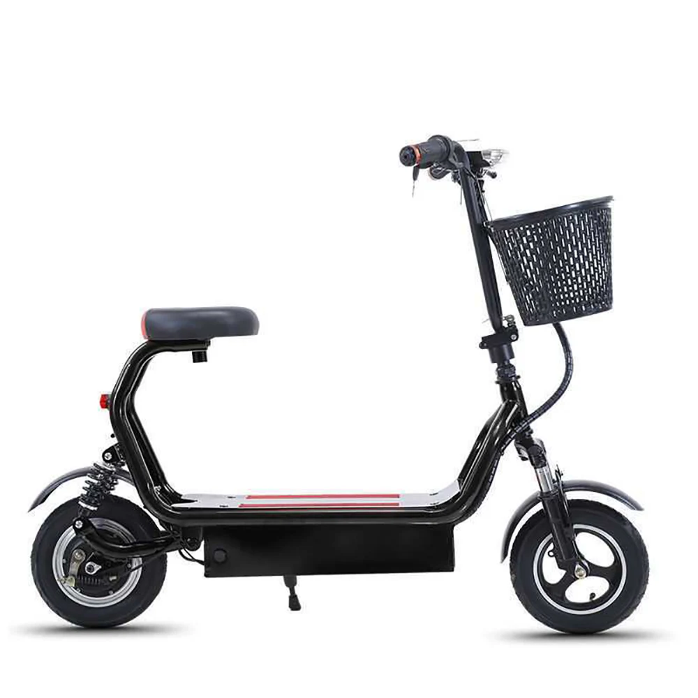 

350W 24/36/48V Lithium Electric Motorcycle 10/8Inch Brushless Motor Scooters Foldable Handlebars Aluminum Alloy Wheel Hub