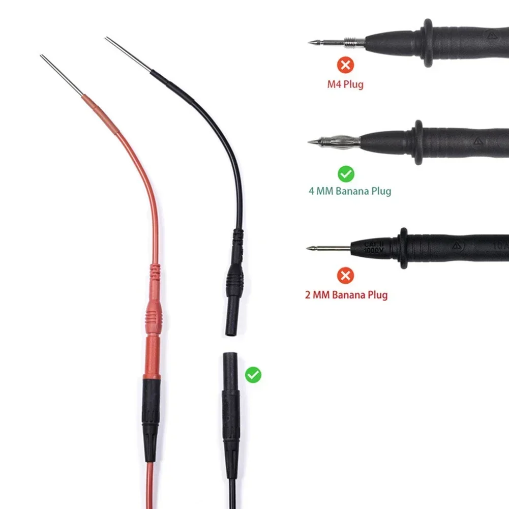 2 шт., силиконовый гибкий ложечный задний зонд, комплект автомобильных зондов с круглыми соединительными штифтами для 4 мм штекера типа «банан» - тестовые провода