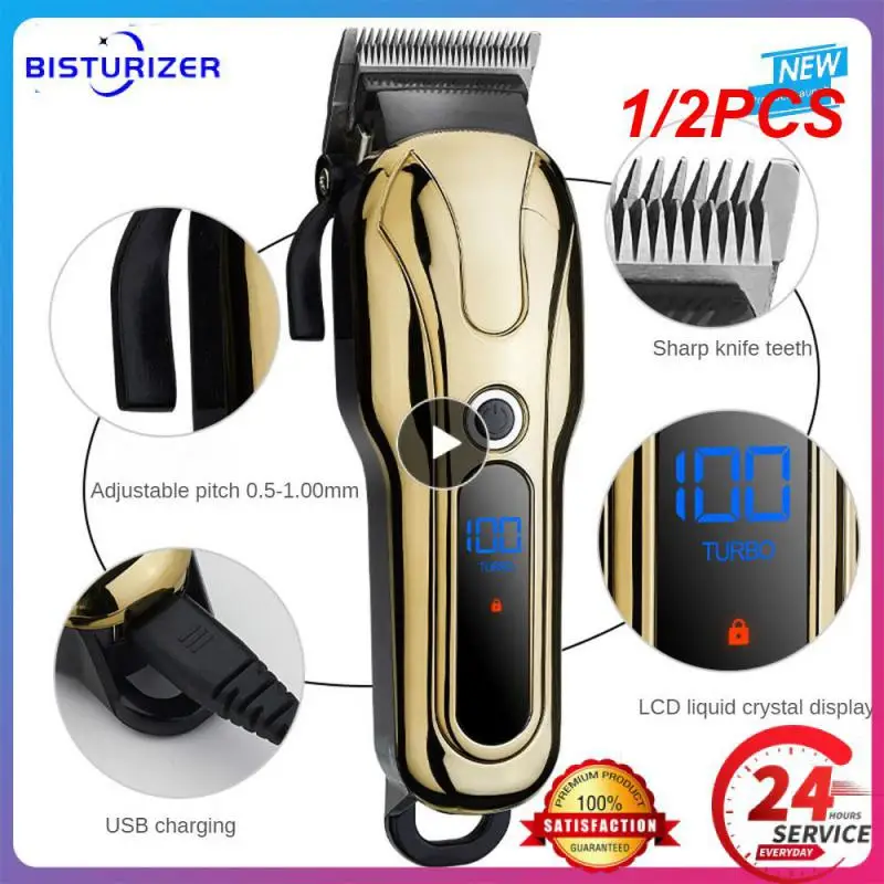 

1/2PCS Kemei hair clipper professional hair Trimmer in Hair clippers for men electric trimmers LCD Display machine barber Hair