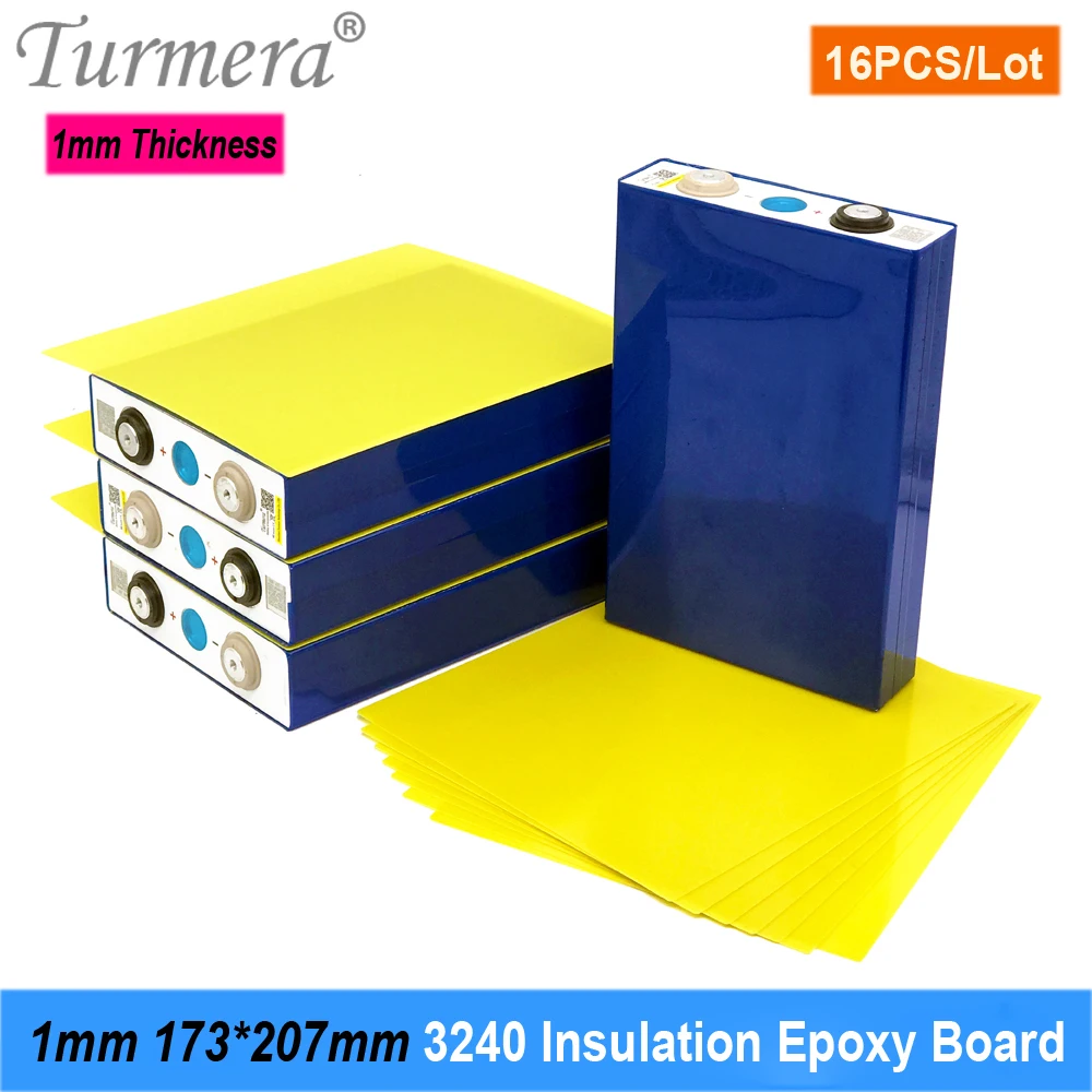 

Turmera 16Pieces 3240 Insulation Epoxy Plate 1mm Thickness 173*207mm for 3.2V 200Ah 280Ah 320Ah 12V Lifepo4 Battery Pack Diy Use