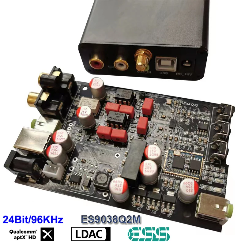 ES9038Q2M DAC QCC5125 Bluetooth 5 0 Hi-Fi аудио Плата APTX-HD LDAC звуковой декодер USB звуковая карта