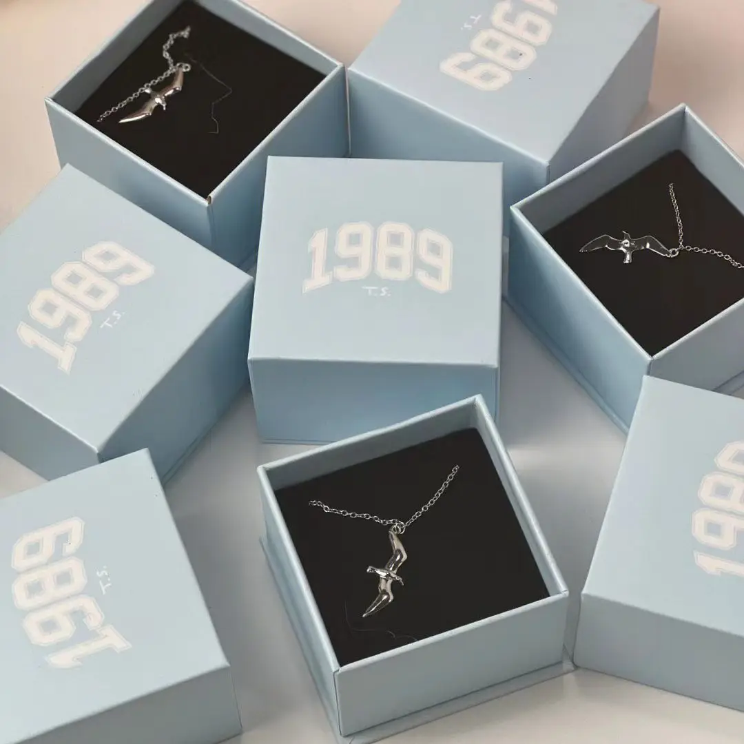 S925 Sterling Silver Original Classic Fashion Latest Taylor 1989 Re-recorded Necklace TS Seagull Pendant 1:1 With packaging