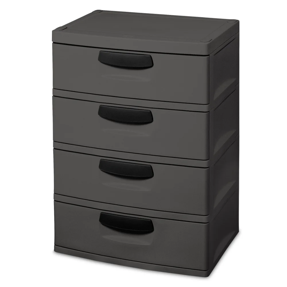 

Sterilite 4 Drawer Unit Plastic, Flat Gray bathroom cabinet storage cabinet