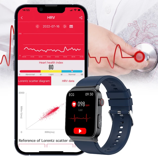 New ECG+PPG Smart Watch Men Laser Treatment Of Hypertension Hyperglycemia Hyperlipidemia Heart Rate Healthy Sport Men Smartwatch 3
