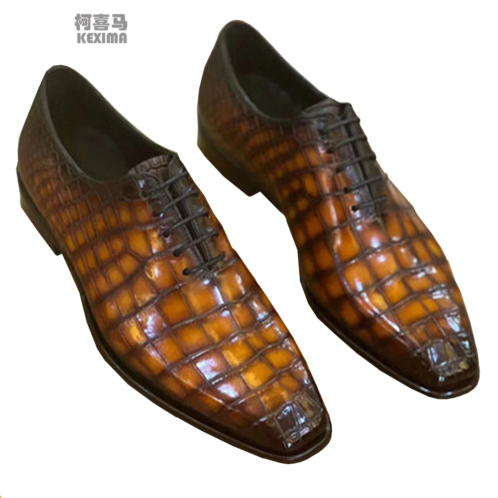 

Leimanxiniu цельная крокодиловая кожа, индивидуальные мужские крокодиловые кожаные туфли, мужские классические туфли ручной работы, мужские кро...
