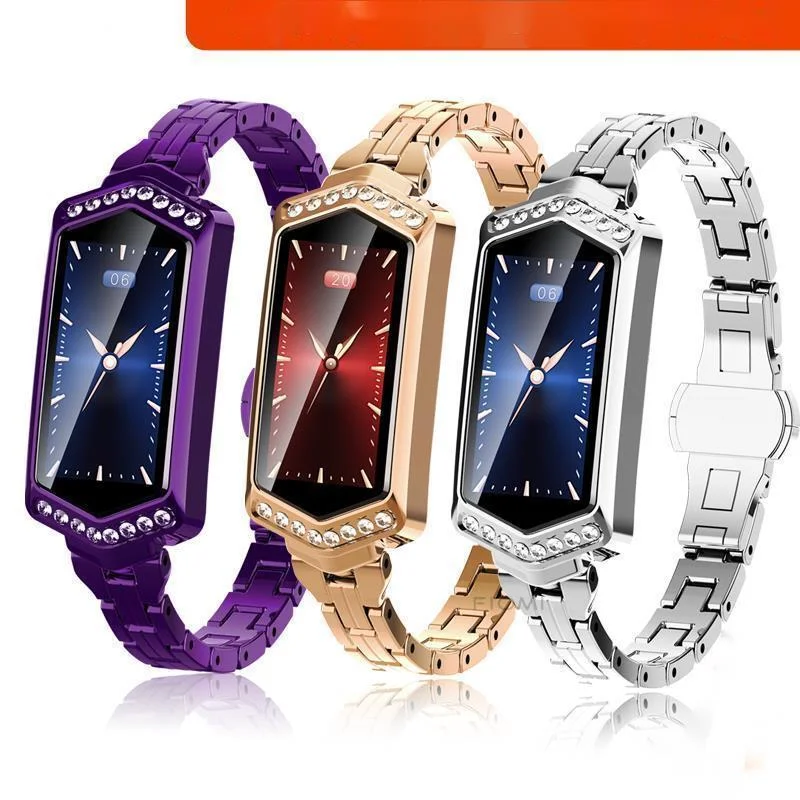 

B78 Women Smart Watch Sport Watches Metal Heart Rate Monitor IP67 Waterproof Girl Fitness Pedometer Bracelet Gift For Girlfriend