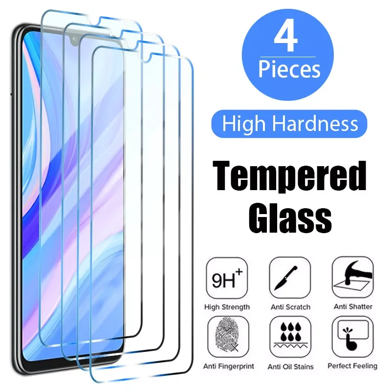 4PCS Protective Glass for Huawei  Tempered Glass  Screen Protector