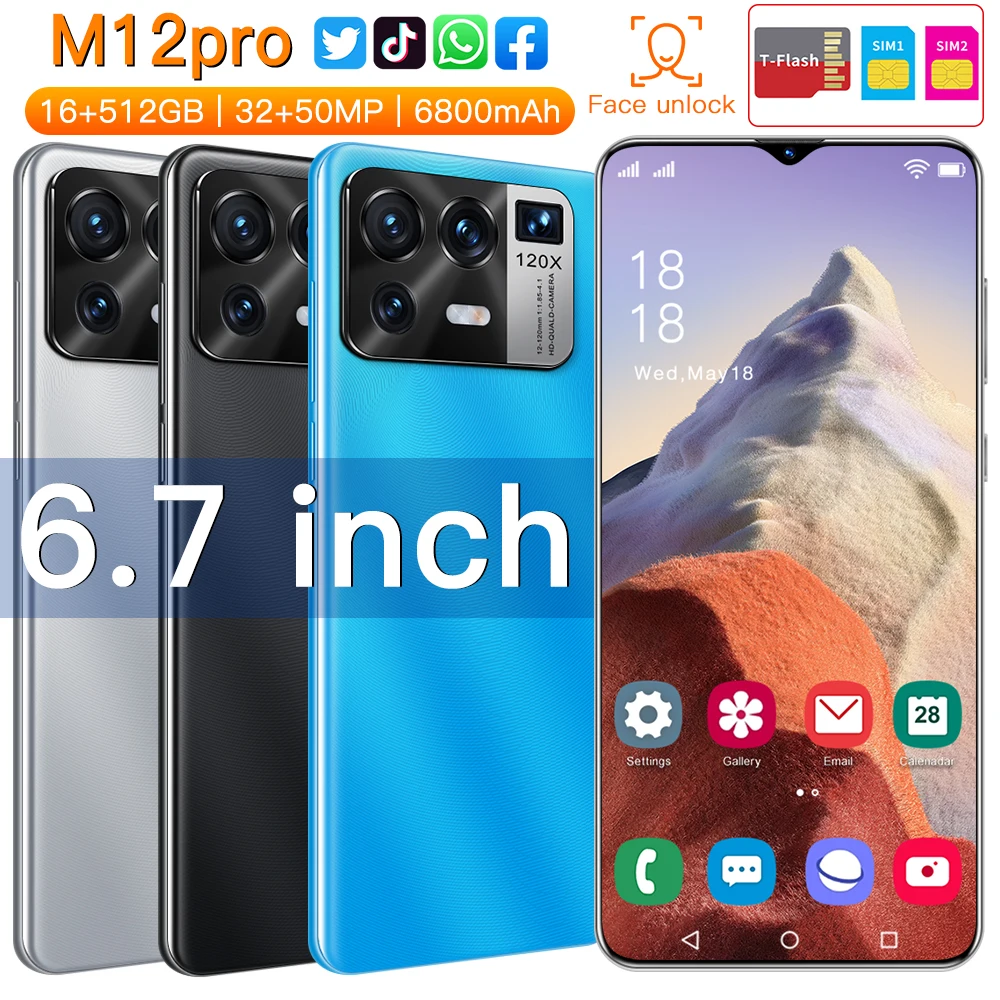 

Смартфон Xiaomi M12 Pro, 6,7 дюйма, Android 6800, 16 + 512 ГБ, 10 ядер, две SIM-карты