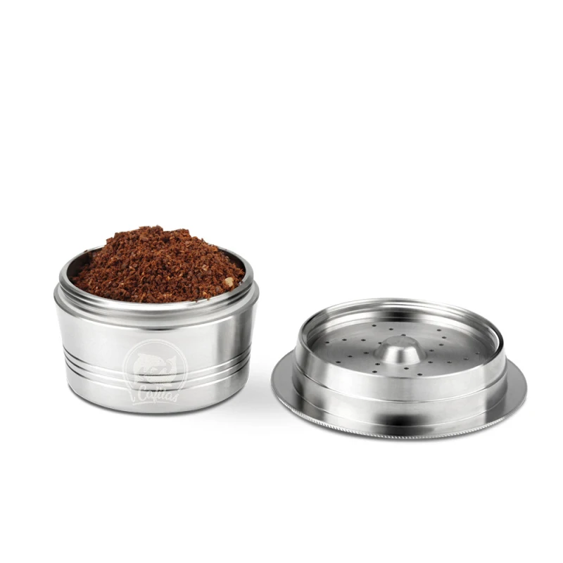 

Stainless steel refillable coffee capsule filter powder hammer set compatible with k-fee coffee capsule machine