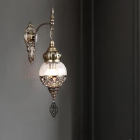 ottoman retro exotic dining room decorative wall lamp turkish hollow ice cracked wall light electroplated metal wall sconce lamp
