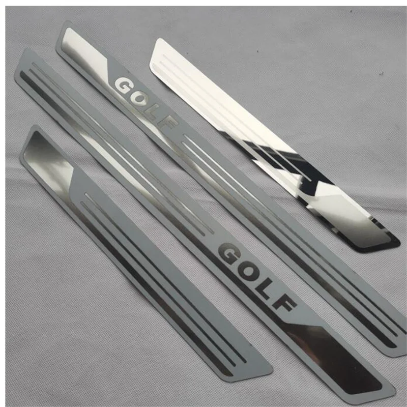 

Car-styling Stainless steel thin door sill scuff plate Stickers Car accessories For Volkswagen VW Golf 6 MK6 2009 2010 2011 2012