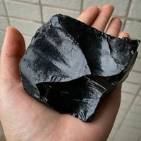 1pc rare natural black obsidian stone large rough raw chunk reiki healing crystals mineral specimen collection home decor 243g