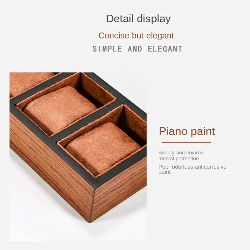Роскошная деревянная коробка для часов органайзер с 12 отделениями коричневая