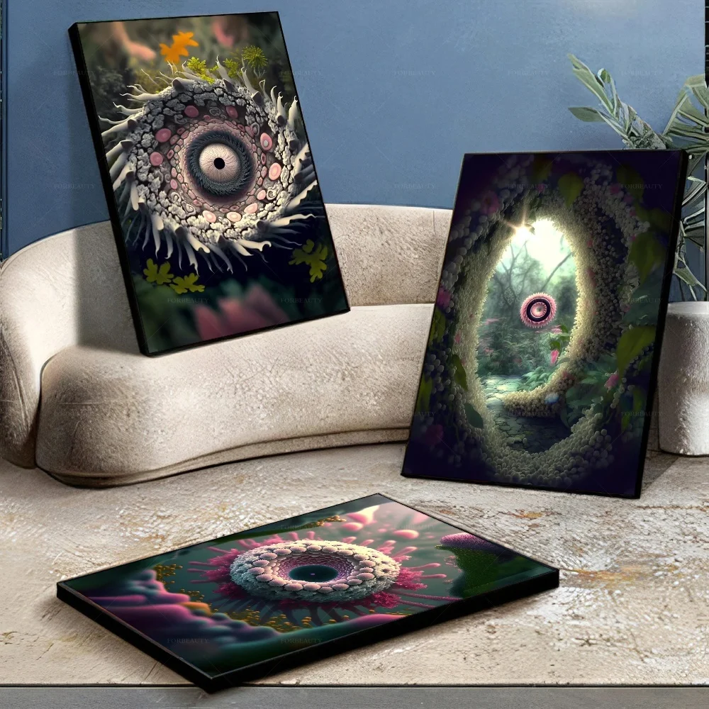 

Масляные картины Forbeauty с инопланетянином кораллом, настенная живопись с распылителем, холст для спальни, домашний декор, абстрактная метапрель