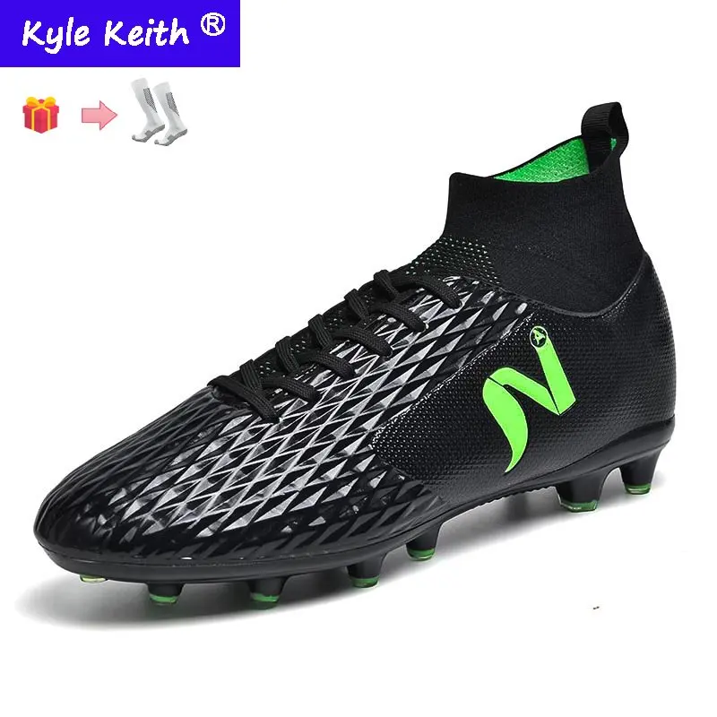 Outdoor Men Boys Soccer Shoes TF/FG Football Boots High Ankle Big Kids Cleats Training Sport  Sneakers Chuteira Campo enlarge