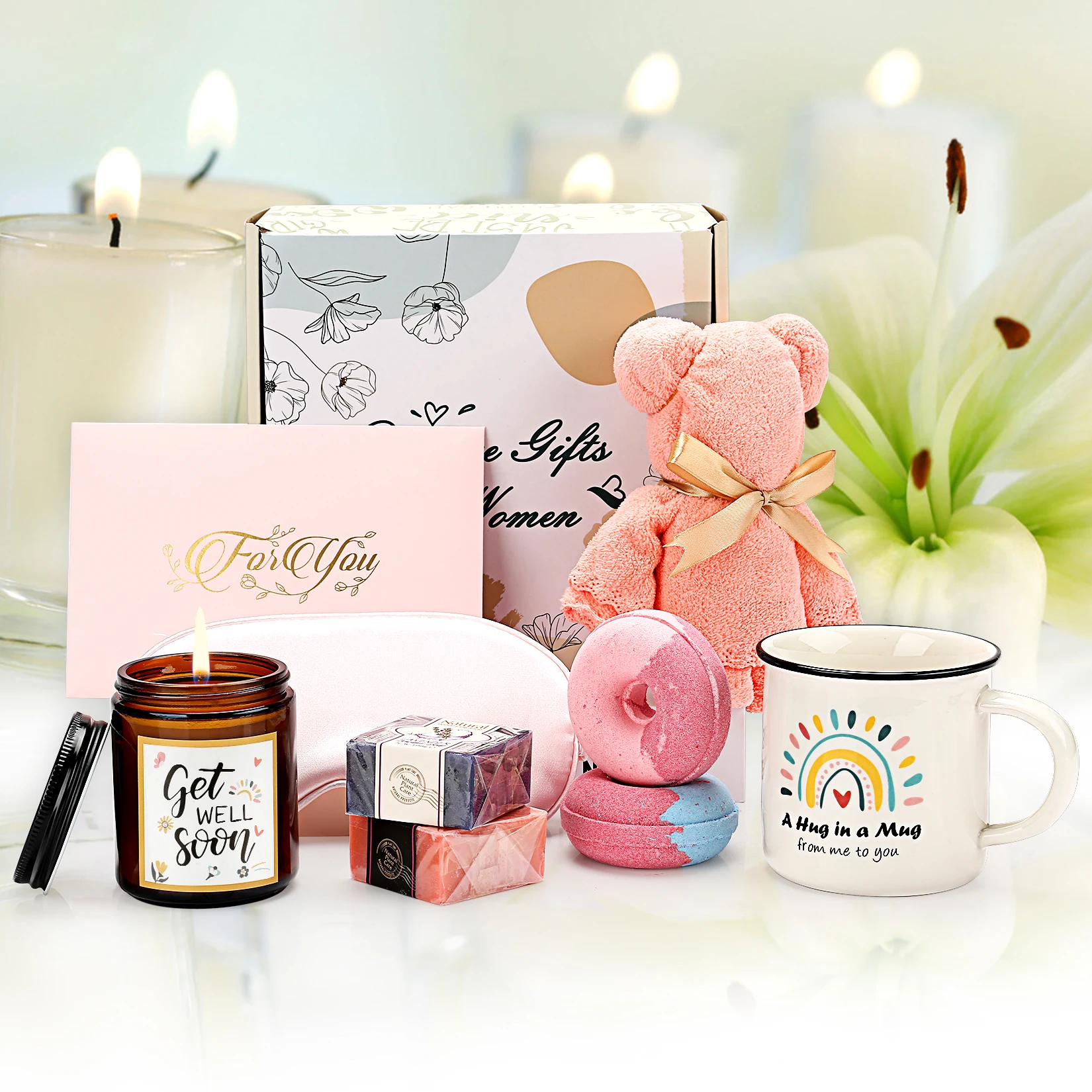 

Sleep Relaxation Spa Bath Gifts Set for Women-Not a Day Over Fabulous Mug Birthday Gifts-Get Well Soon Gifts-Pamper Hamper Gifts