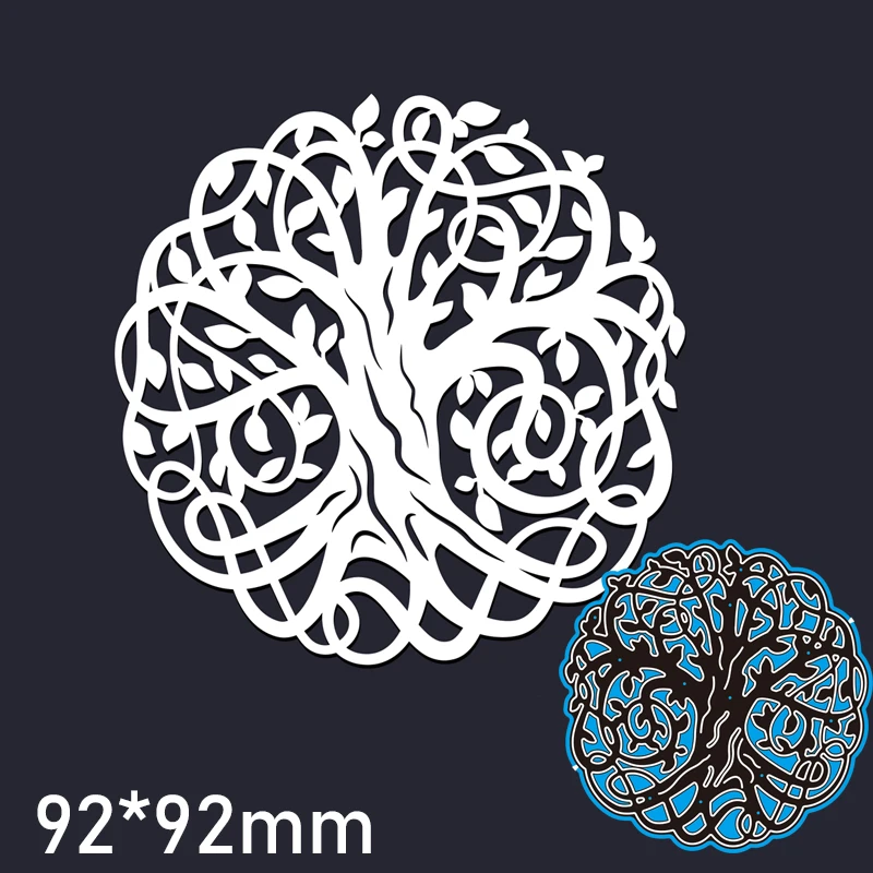 

Пресс-формы Дерево Новый Металл DIY альбом бумага ремесло тиснение трафарет поздравительная открытка украшение 92*92 мм