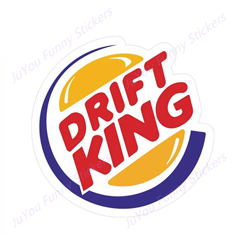 

JuYou Funny Stickers Exterior Accessories Retro DRIFT KING Funny Parody JDM Drift Look Vinyl Car Sticker Bomb Decal Car Styling