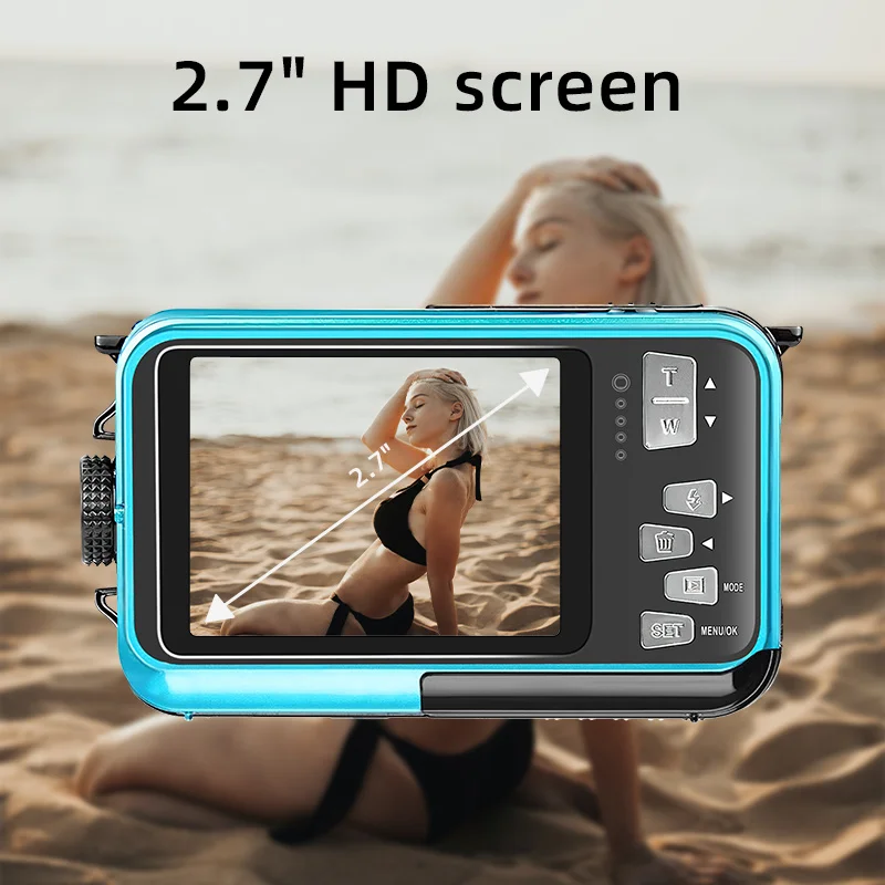 10ft Waterproof Photo 30MP Video 1080P2.7 inch LCD Electronic Image Stabilization Face Recognition Underwater Camera Genuine enlarge