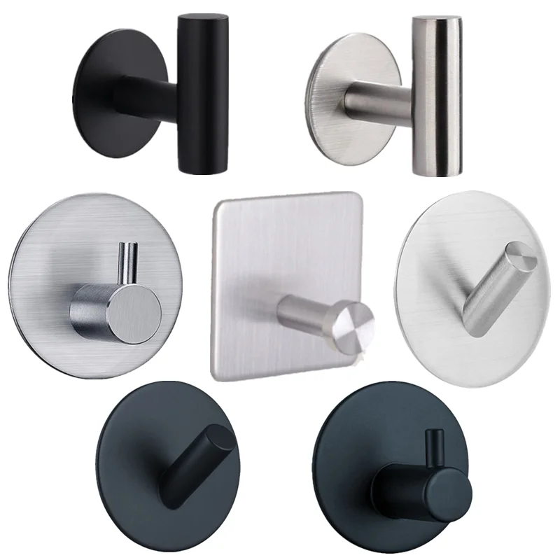 

1Pcs Stainless Steel Silver Bathroom Hardware Set Towel Rack Toilet Paper Holder Towel Bar Hook Bathroom Accessories