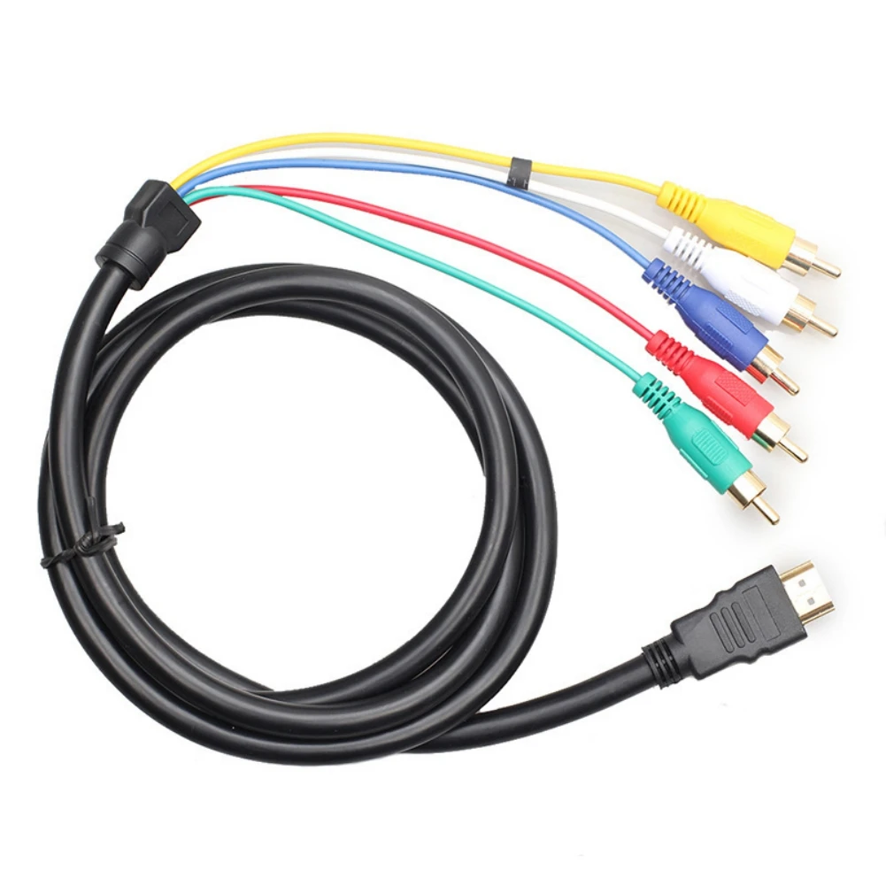 1 5 м HDMI-совместимый с 5RCA кабелем Plug &amp play 1080p Аудио видео компонентный конвертер |