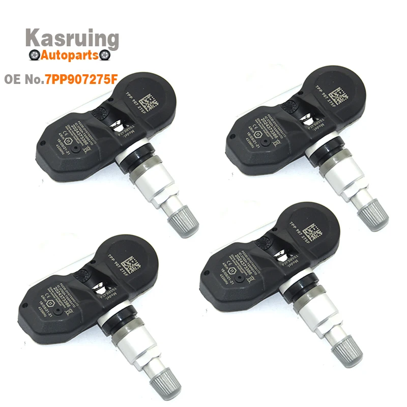 4 шт. 433 МГц TPMS 7PP-907-275F 7PP 907275 F Датчик контроля давления в шинах для Audi A4 A6 A8 Q7 R8 Volkswagen