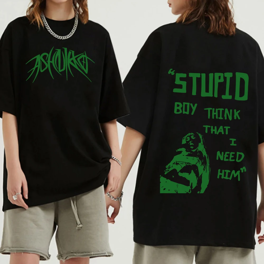 

2023 Singer Ashnikko T Shirt Men Women Hip Hop Graphic Tees Unisex