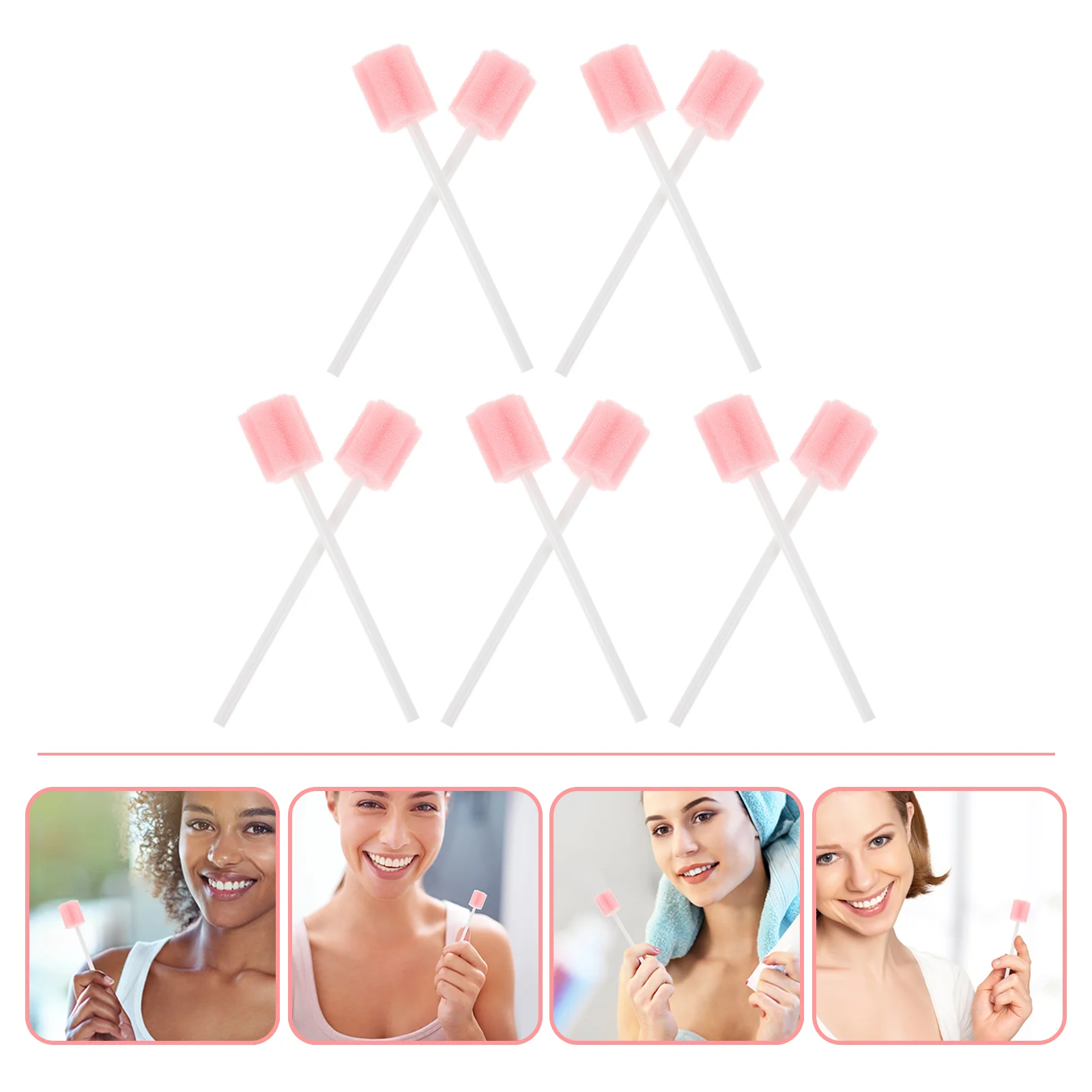 

10 Pcs Disposable Sponge Stick Cotton Swabs Convenient Cleaning Mouth Household Oral Baby Care Vaapes