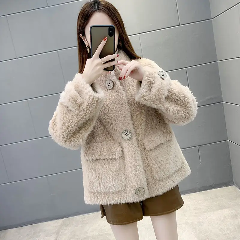 Women's High Quality Winter Real Fur Coat Female Furry Natural Fur Coats Ladies Shaggy Coats Real Fur Jackets Outerwear G296