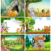 cartoon jungle safari birthday party baby family shoot poster photo photography background studio props 21915 ktt 02