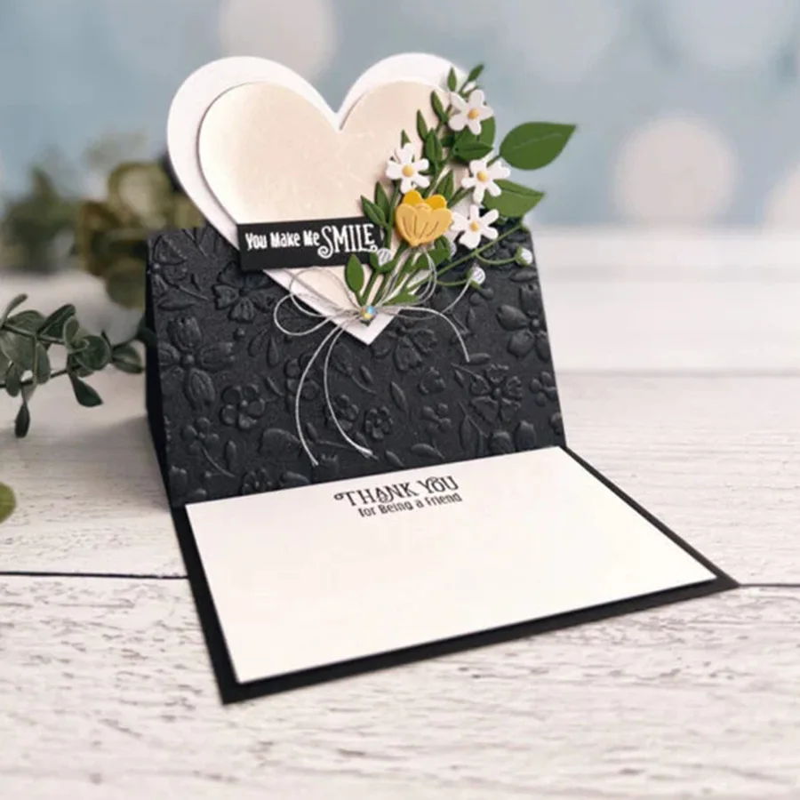 Металлический трафарет для рукоделия пресс-формы цветок листья рамки