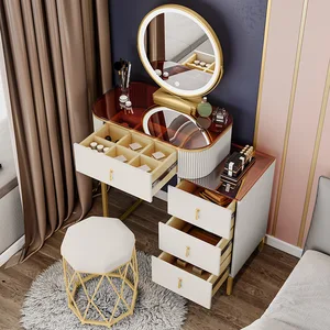 50 60 cm Wood Dressing Table Economical Small Family Simple Dresser With Mirror Grey Dressing Table Bedroom Furniture For Women