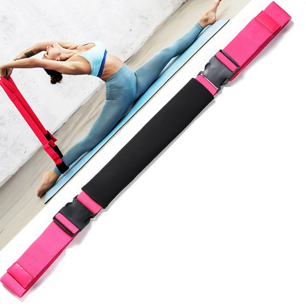 

Fitness Adjustable Length Yoga Belt Resistance Band Portable Training With Buckle Elastic Fabric Splits Leg Press Brace Dance