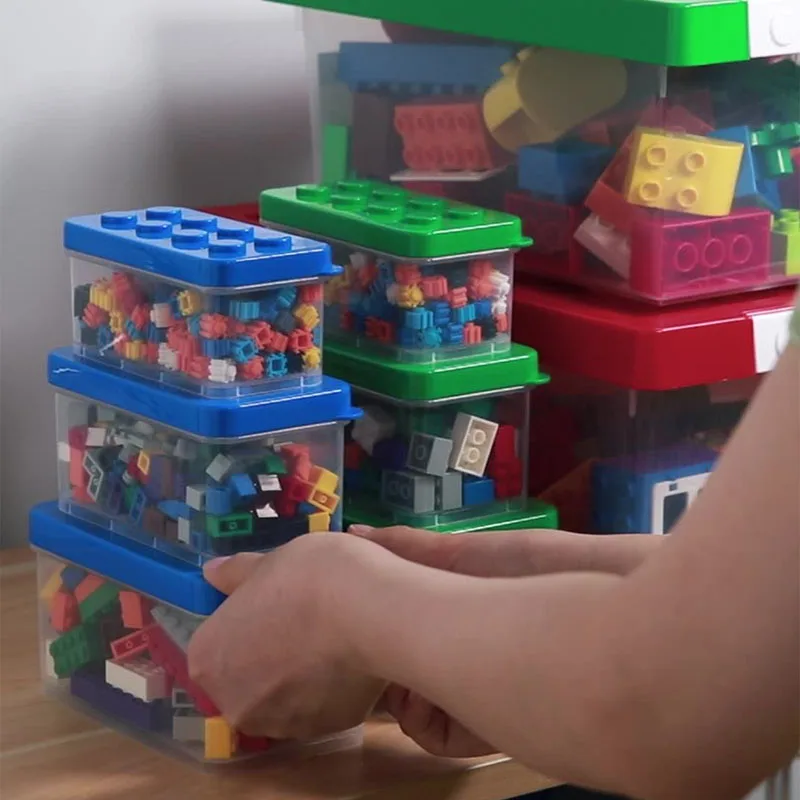 Контейнер для хранения строительных блоков детские игрушки строительные блоки