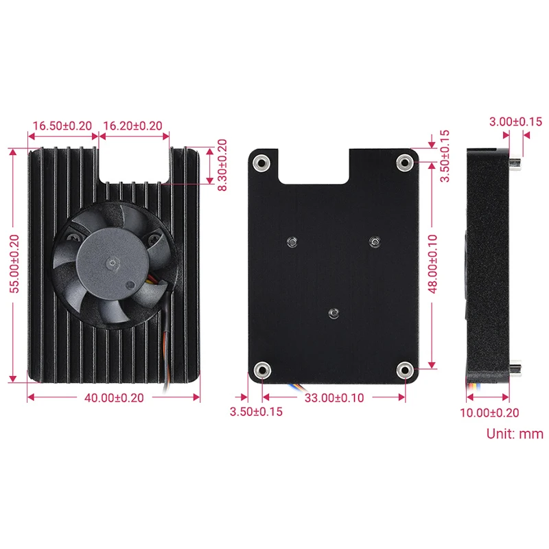 Встроенный радиатор для компьютера Raspberry Pi 4 CM4 12 В 3007 шт.