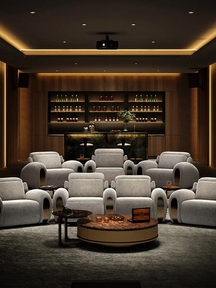 Italian audio-visual functional sofa villa whole house custom private cinema series light luxury fabric