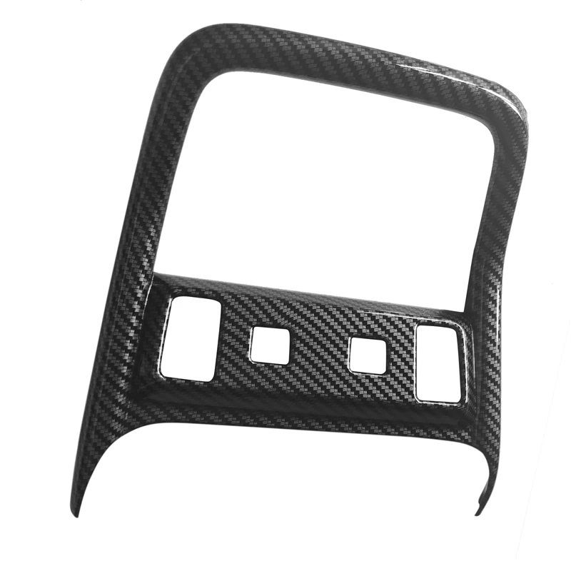 

Car Carbon Fiber ABS Rear Exhaust Air Outlet Kick-Proof Frame Cover Trim For Hyundai Custo 2022 LHD