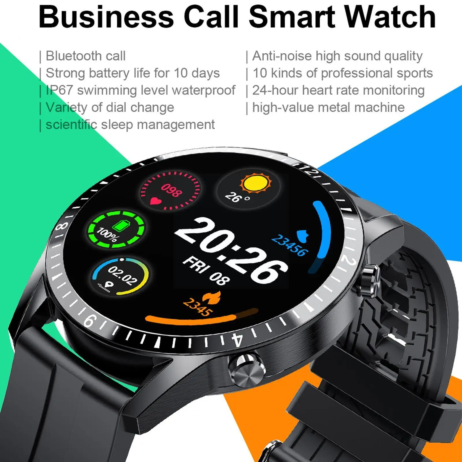 

Мужские Водонепроницаемые Смарт-часы I9 P6X1 с Bluetooth и IOS